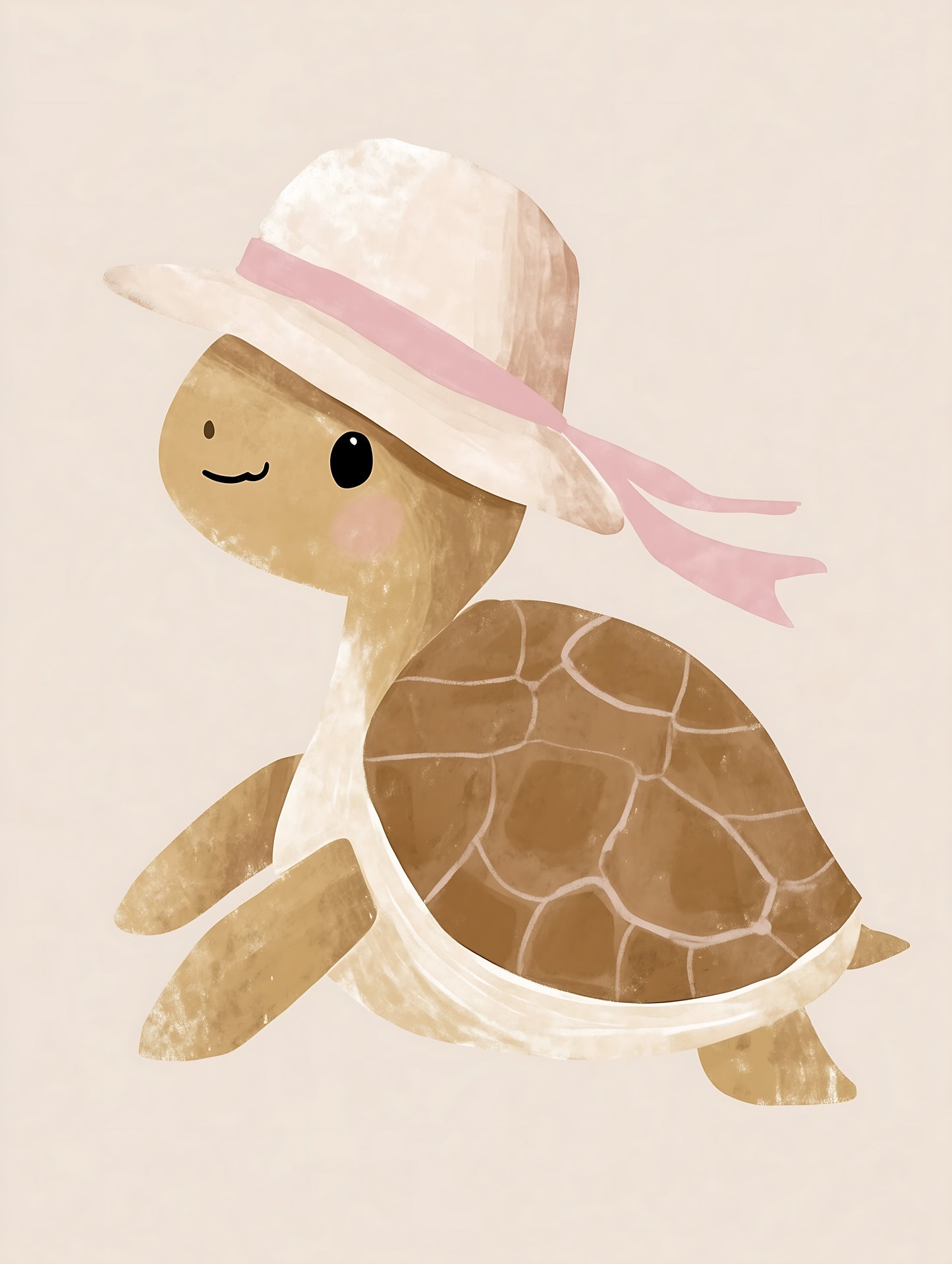 Sköldpadda med rosa hatt