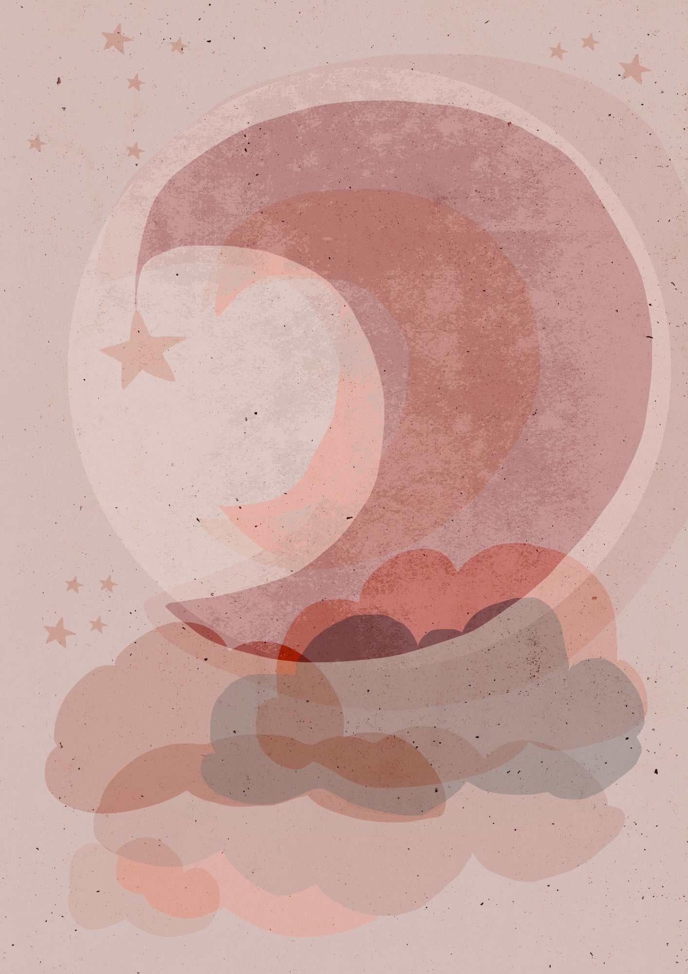 Gentle Moon Poster och Canvastavla