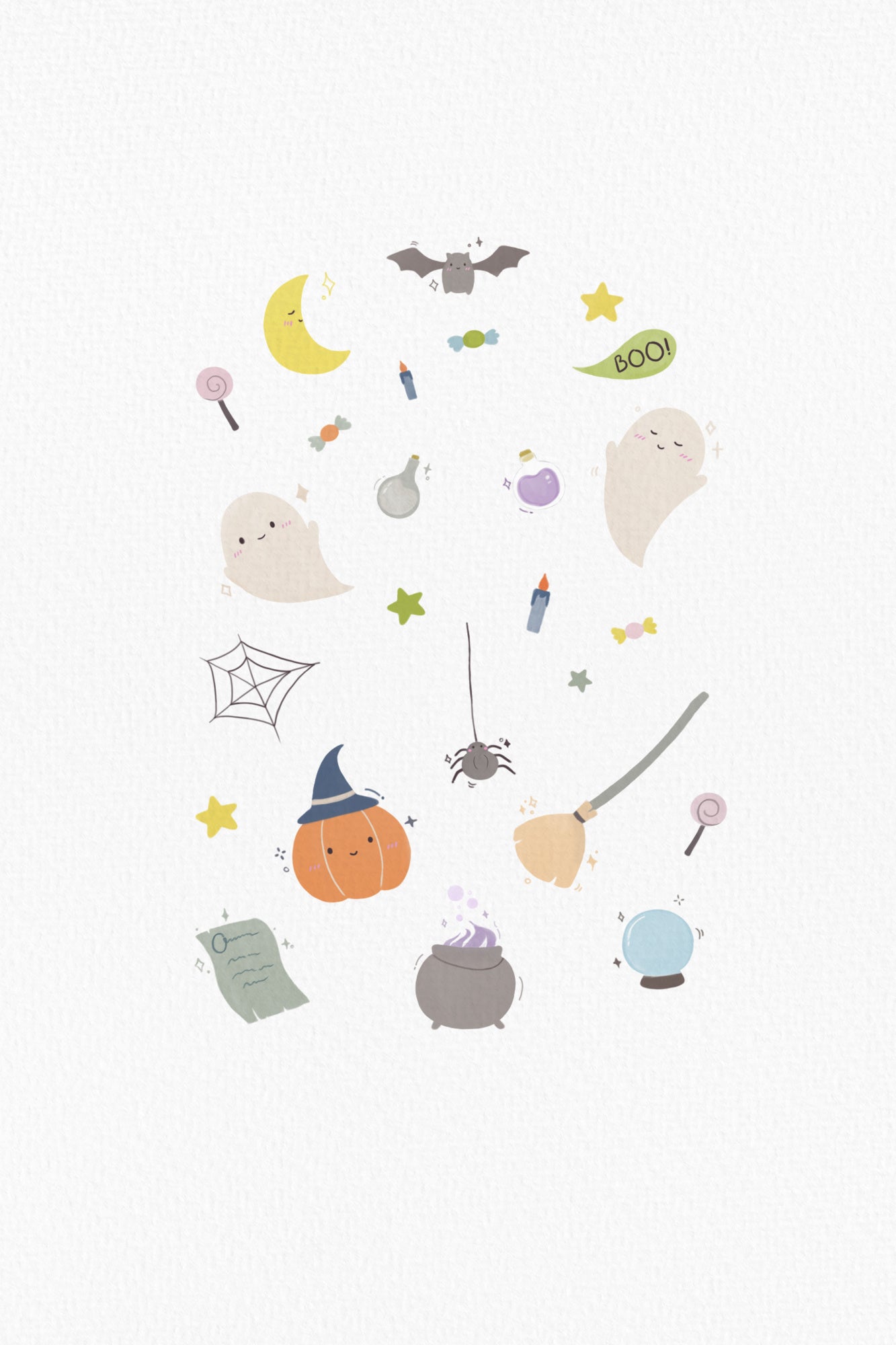 Little Pumpkin In the Halloween Poster och Canvastavla
