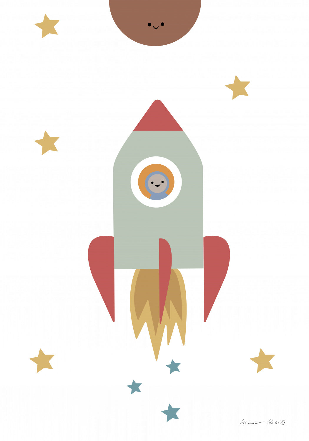 Solar Rocket Poster och Canvastavla