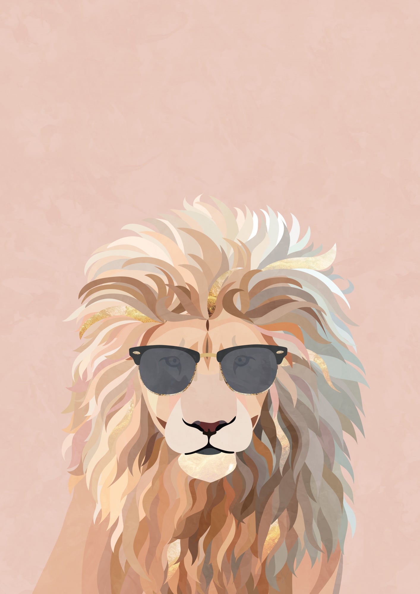 Cool cat lion Poster och Canvastavla