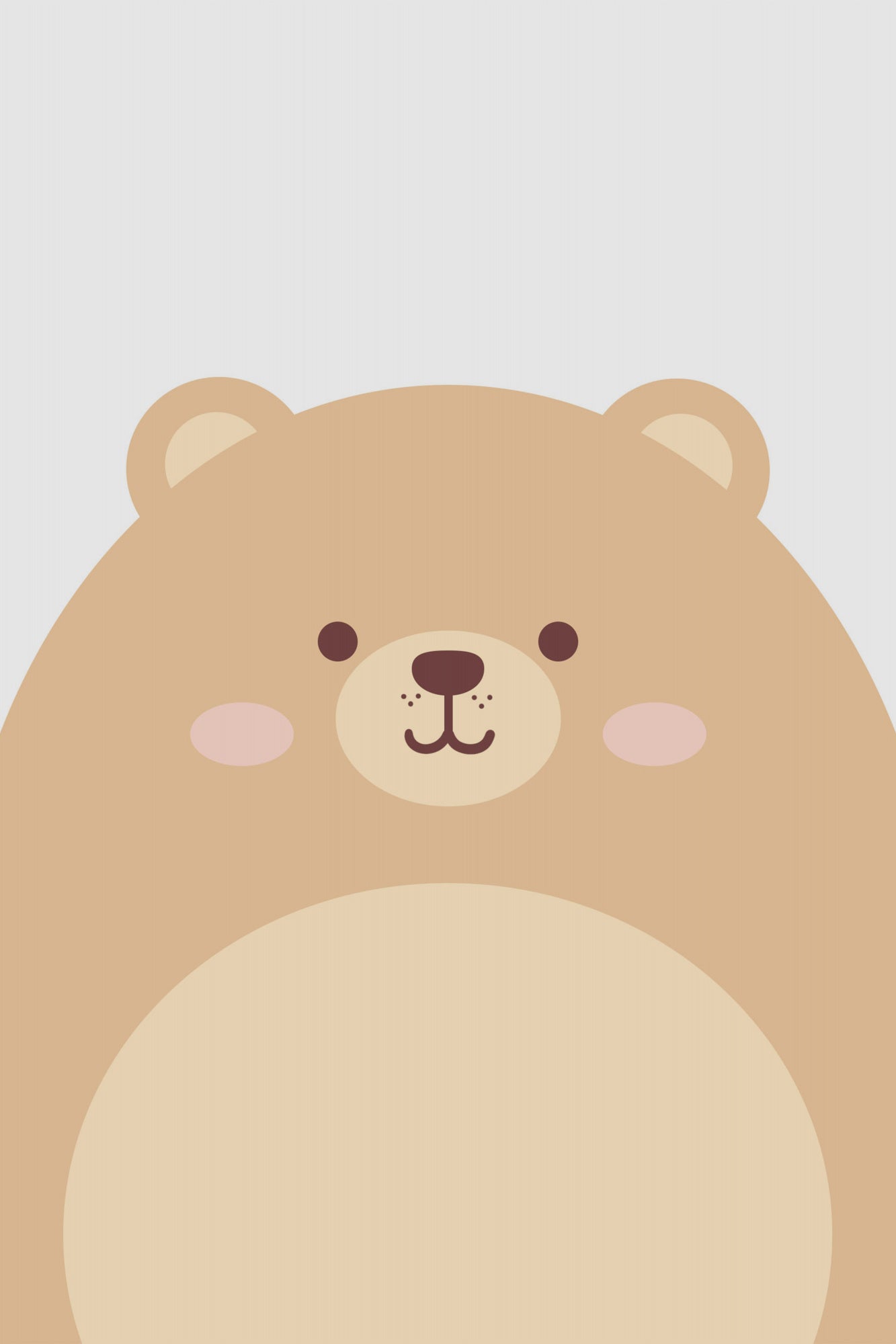 Cute Bear Poster och Canvastavla