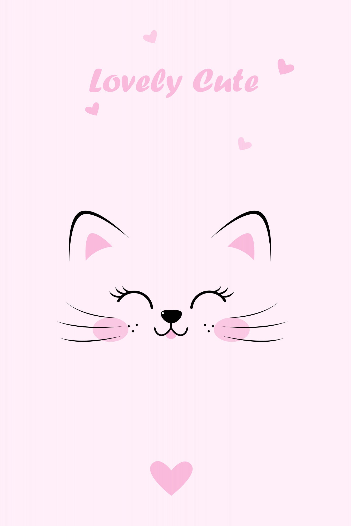 Pink Cat Poster och Canvastavla