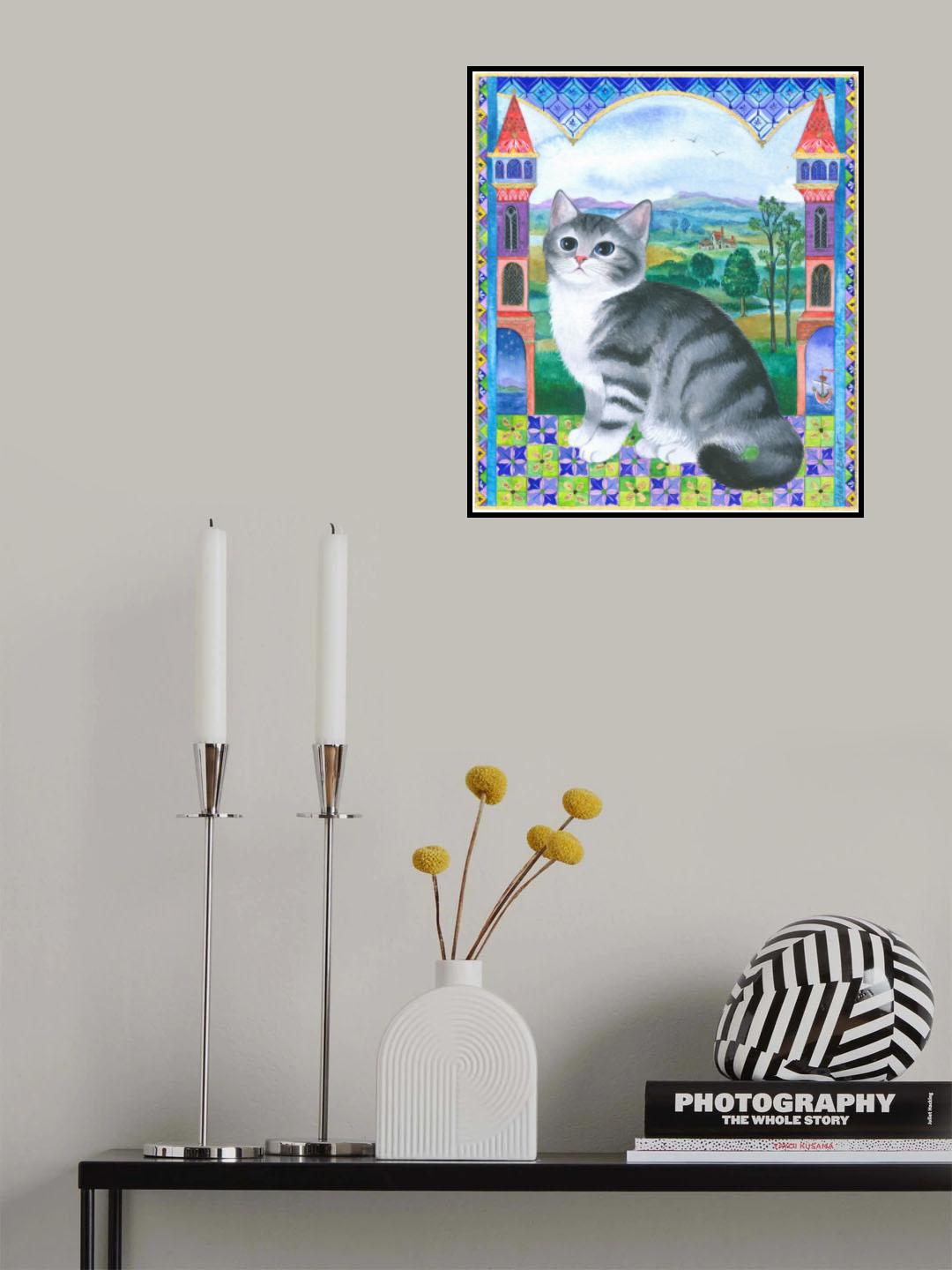 Medieval Kitten Poster och Canvastavla