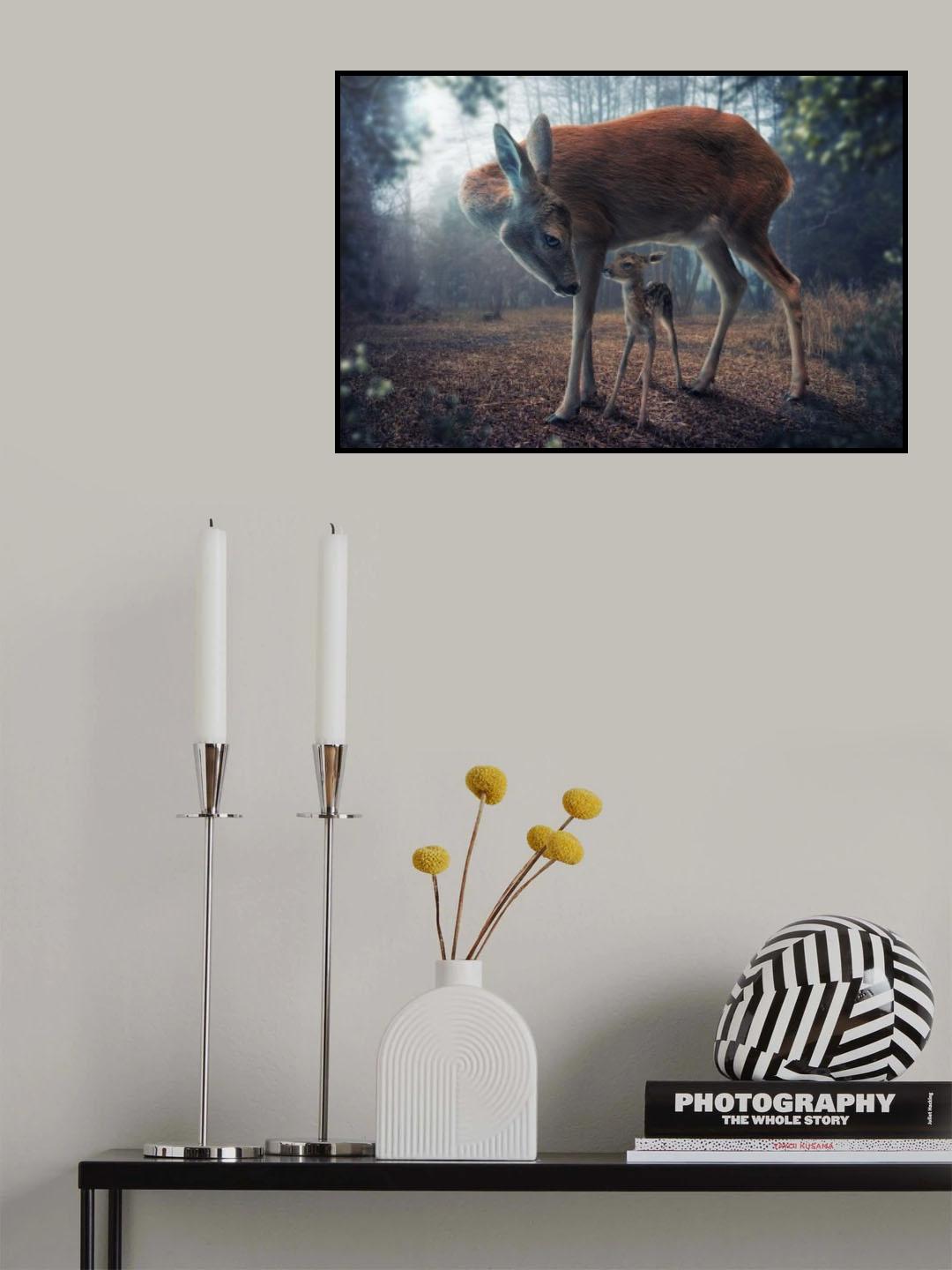 Mother and Fawn Poster och Canvastavla
