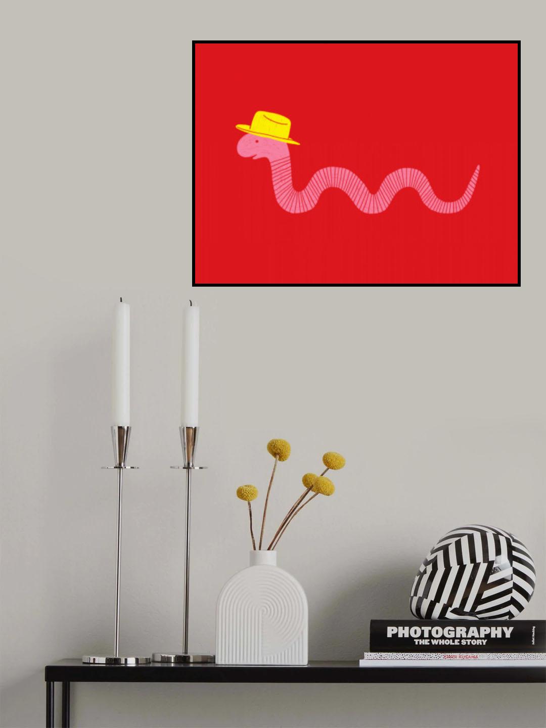 Wiggly Western Worm Poster och Canvastavla
