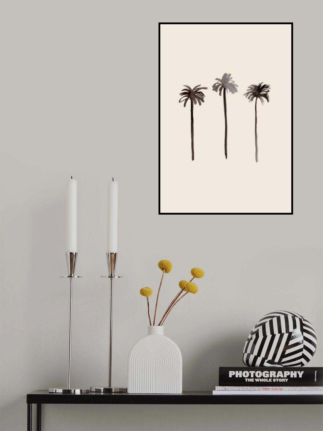 Palm Trees Ink Poster och Canvastavla