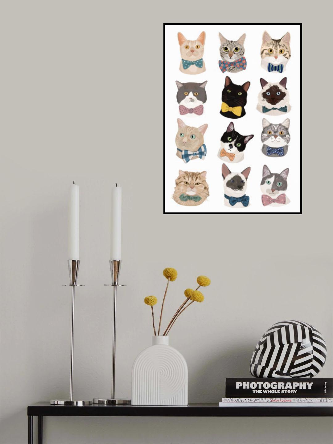 Cats In Bow Tie Poster och Canvastavla