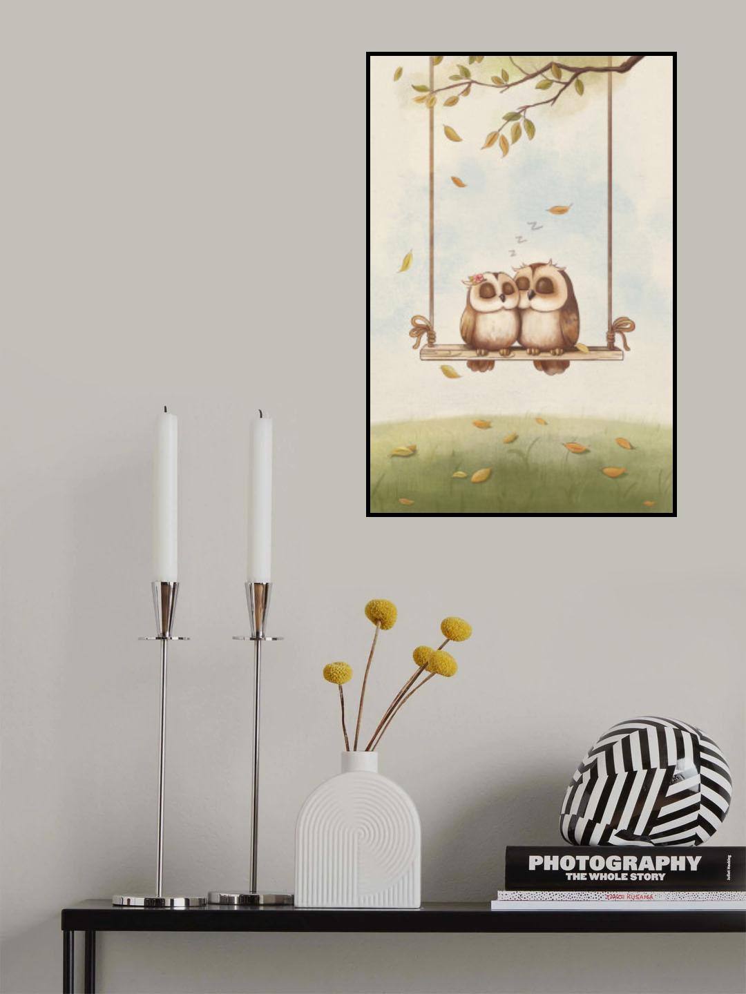 Owls in love Poster och Canvastavla
