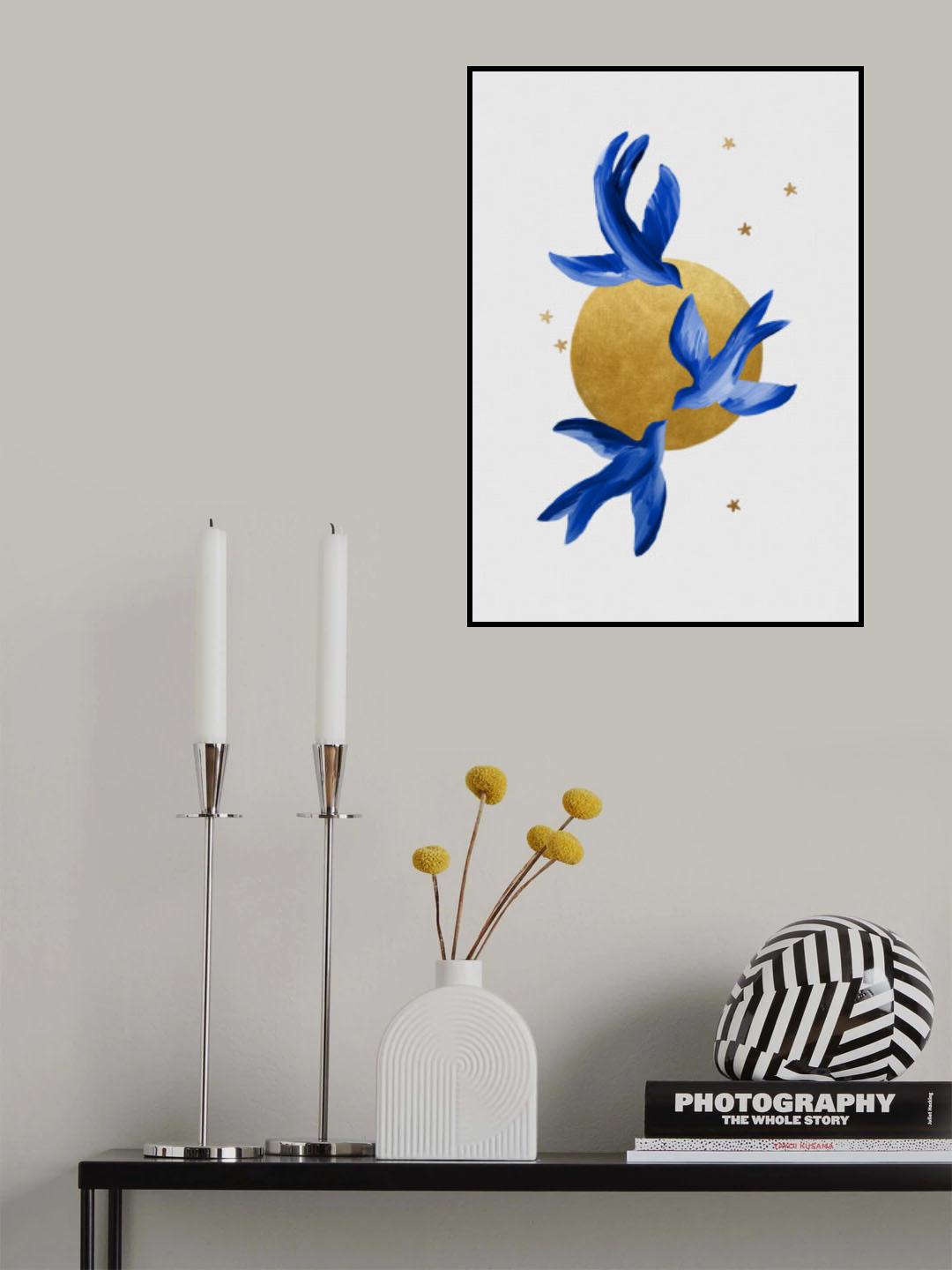 Blue Birds Poster och Canvastavla