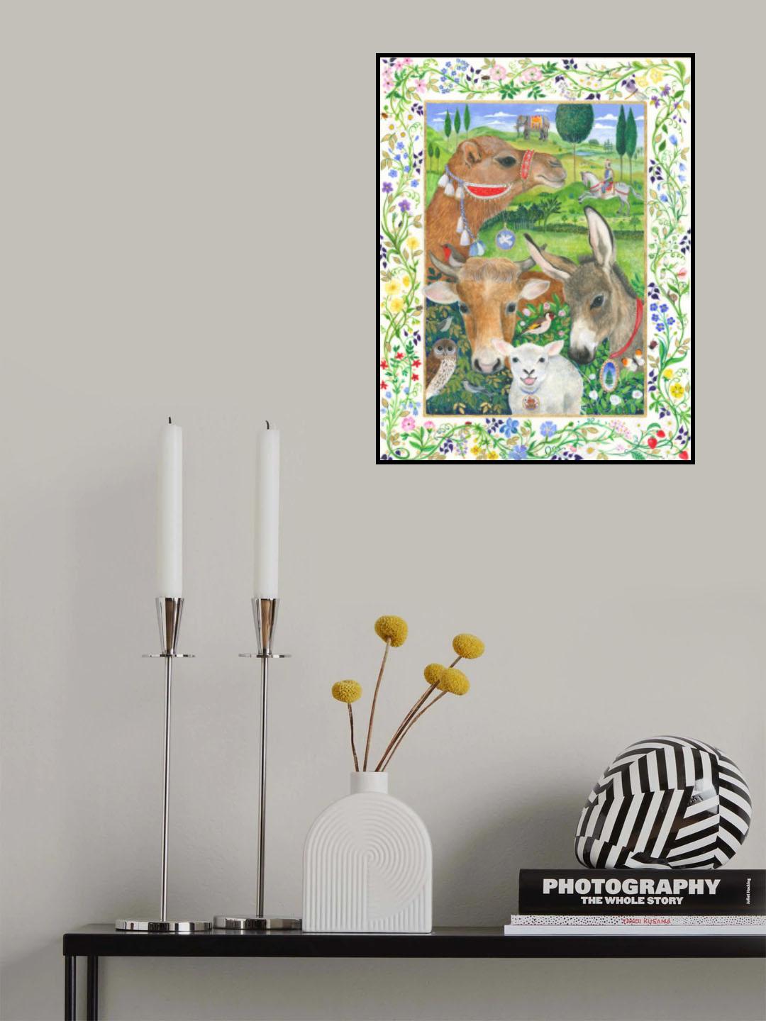 Animals From the Creche Poster och Canvastavla