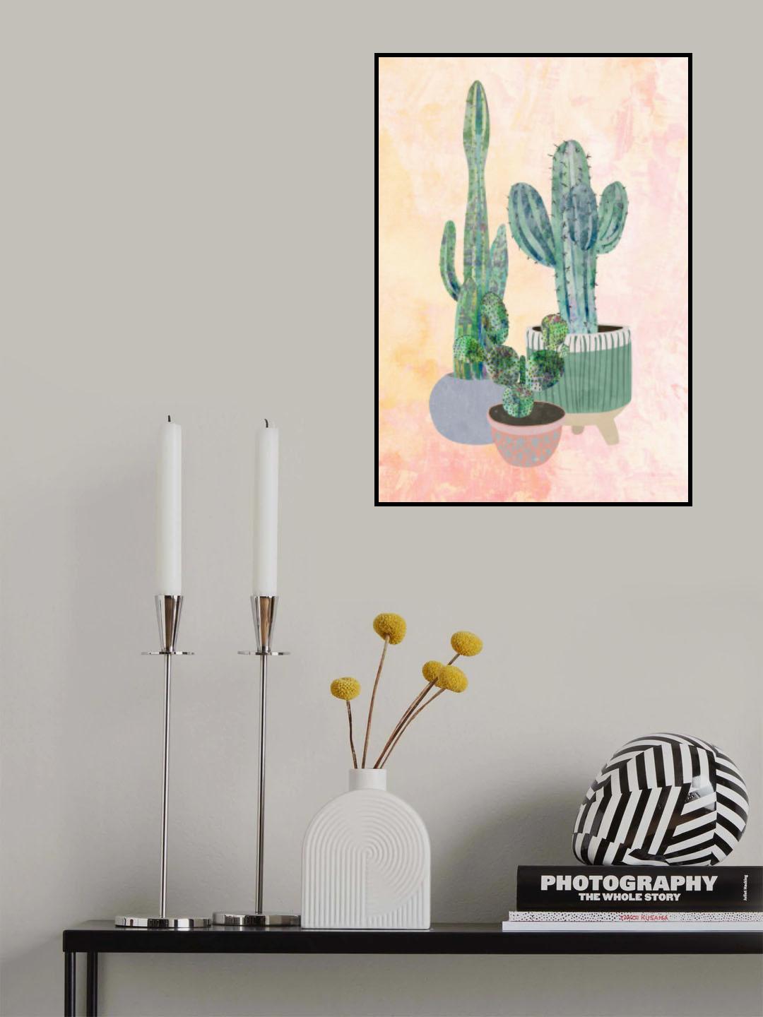 Boho Cactus Trio Poster och Canvastavla