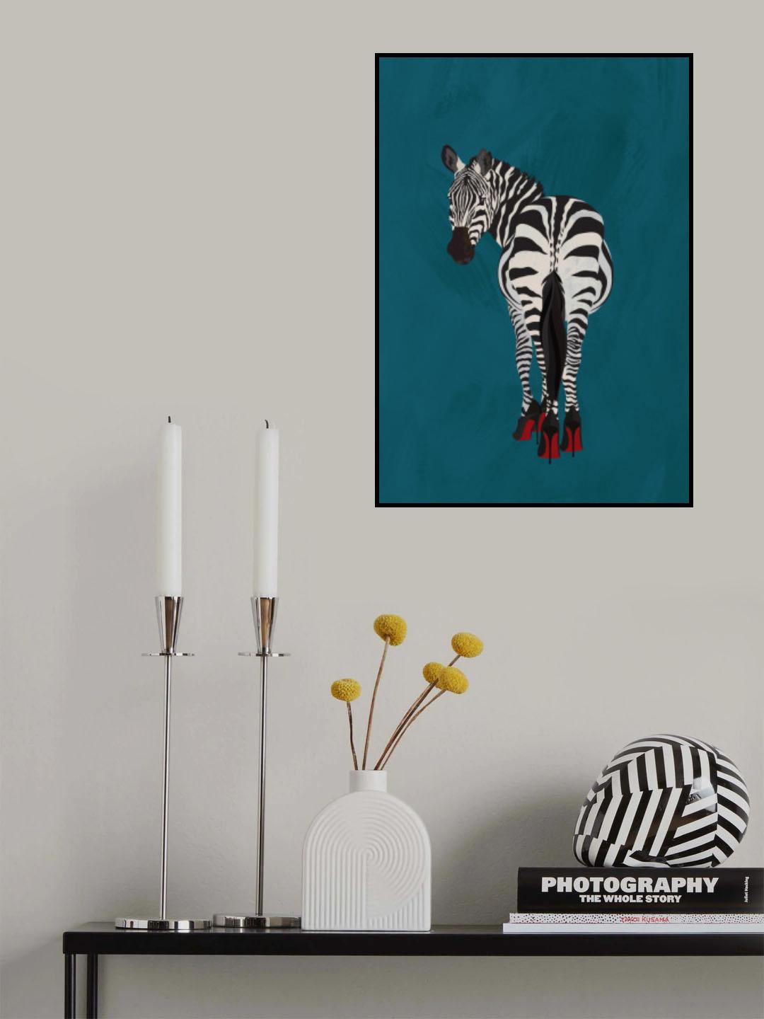 Zebra heels Poster och Canvastavla