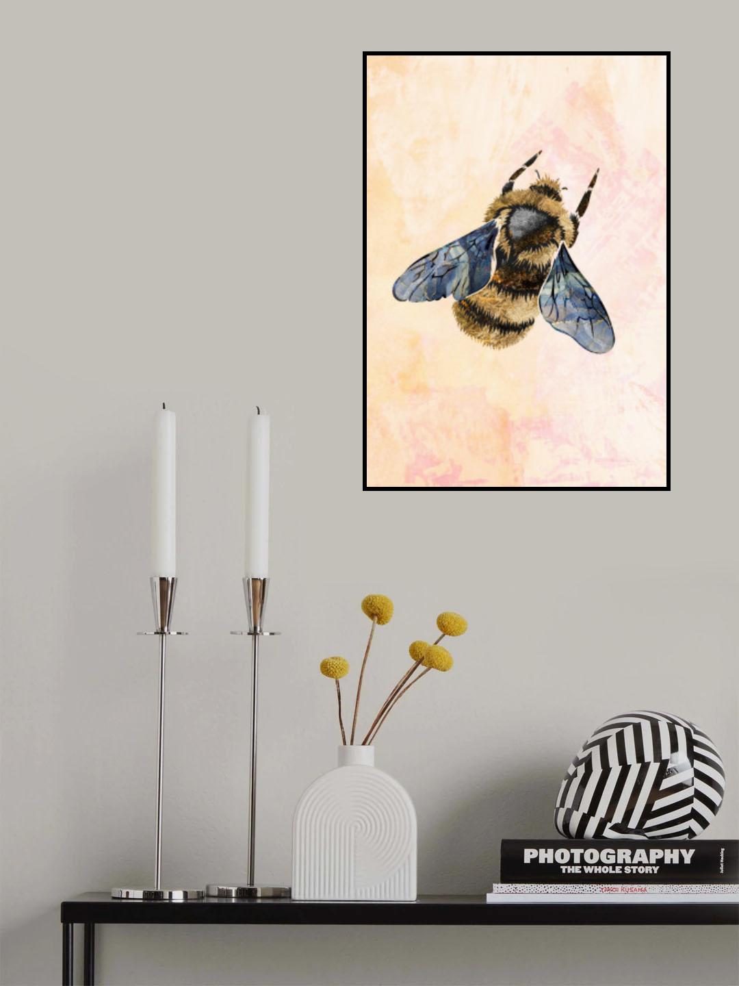 Rustic bee Poster och Canvastavla