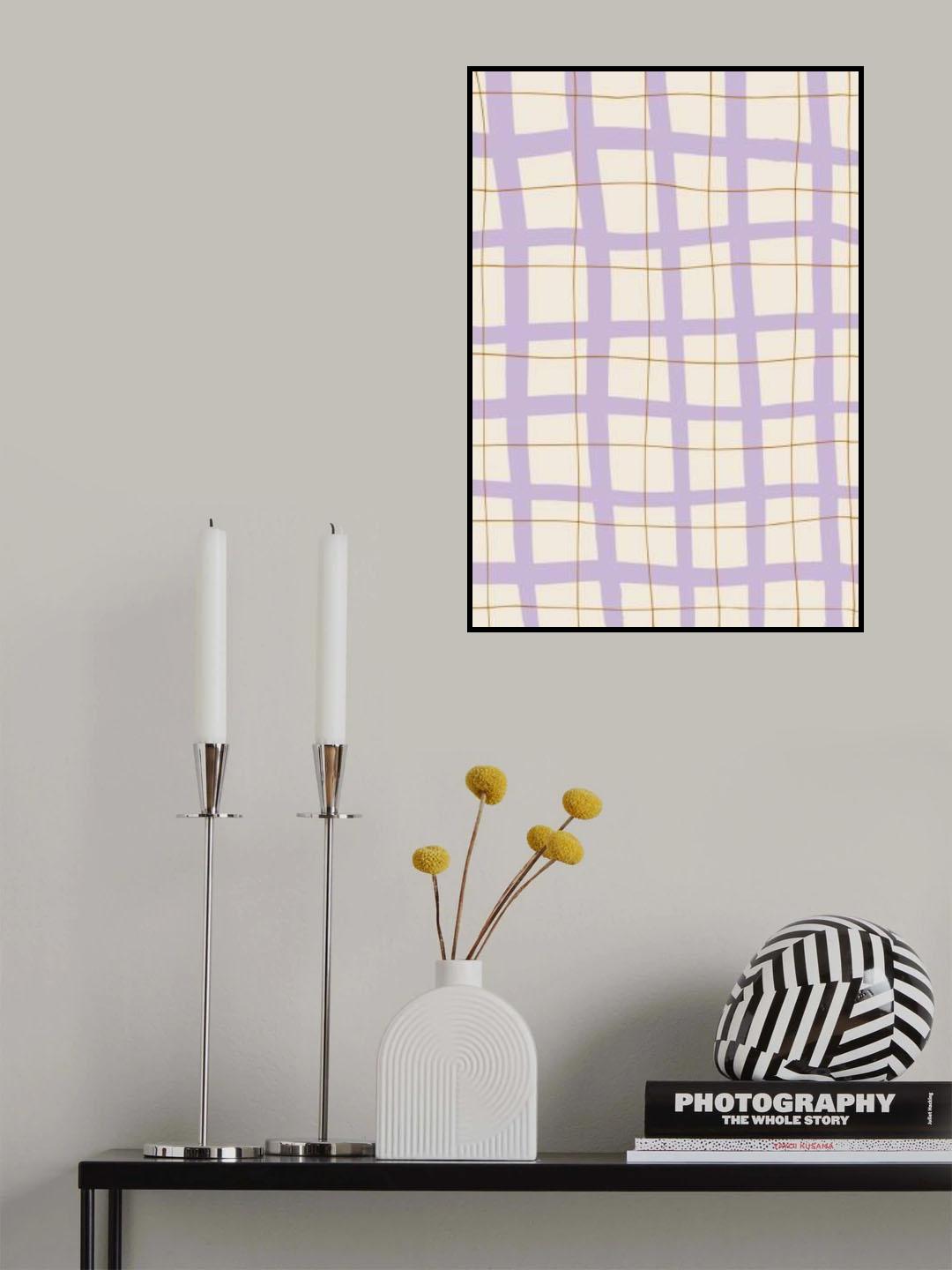 Lilac Grid Poster och Canvastavla
