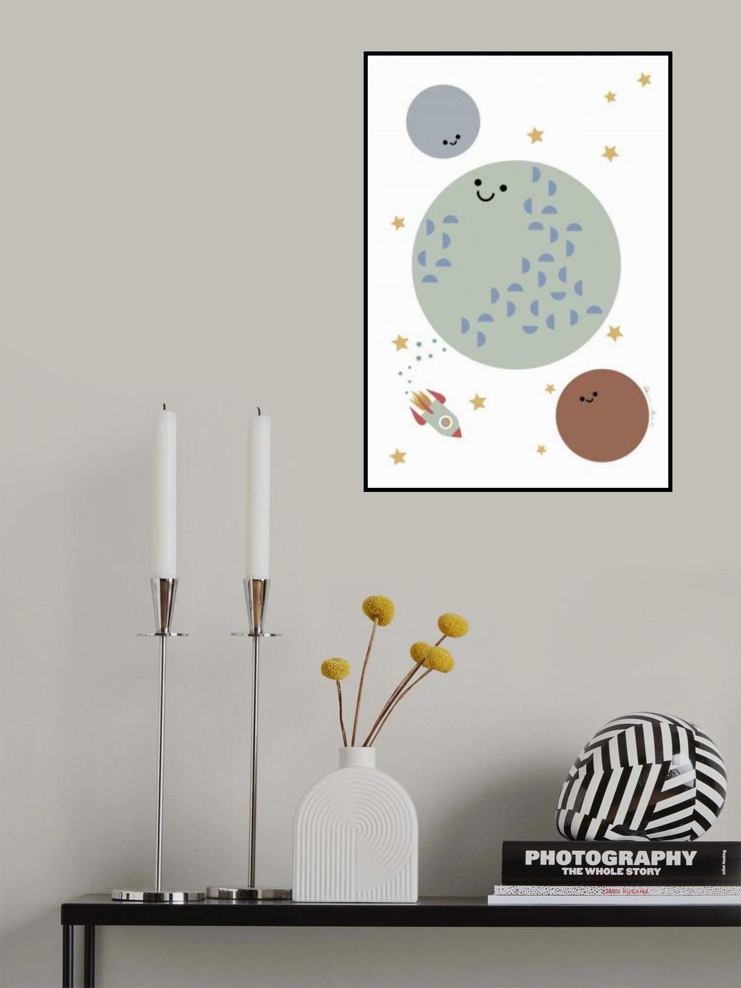 Solar Earth Moon Poster och Canvastavla