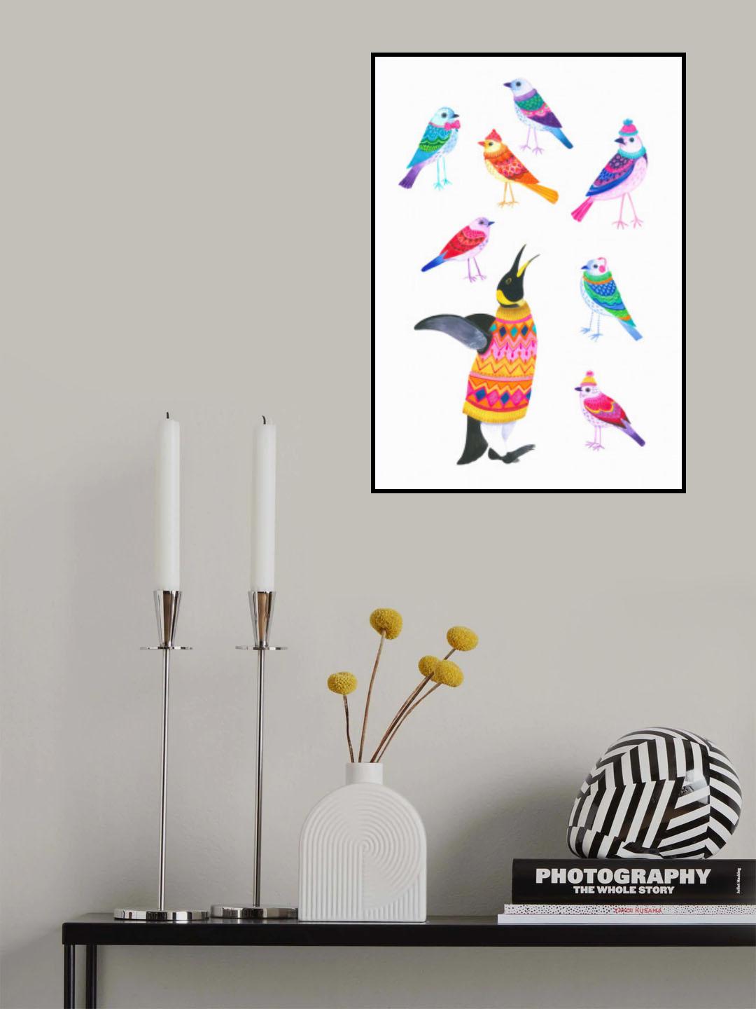 Winter Birds Poster och Canvastavla