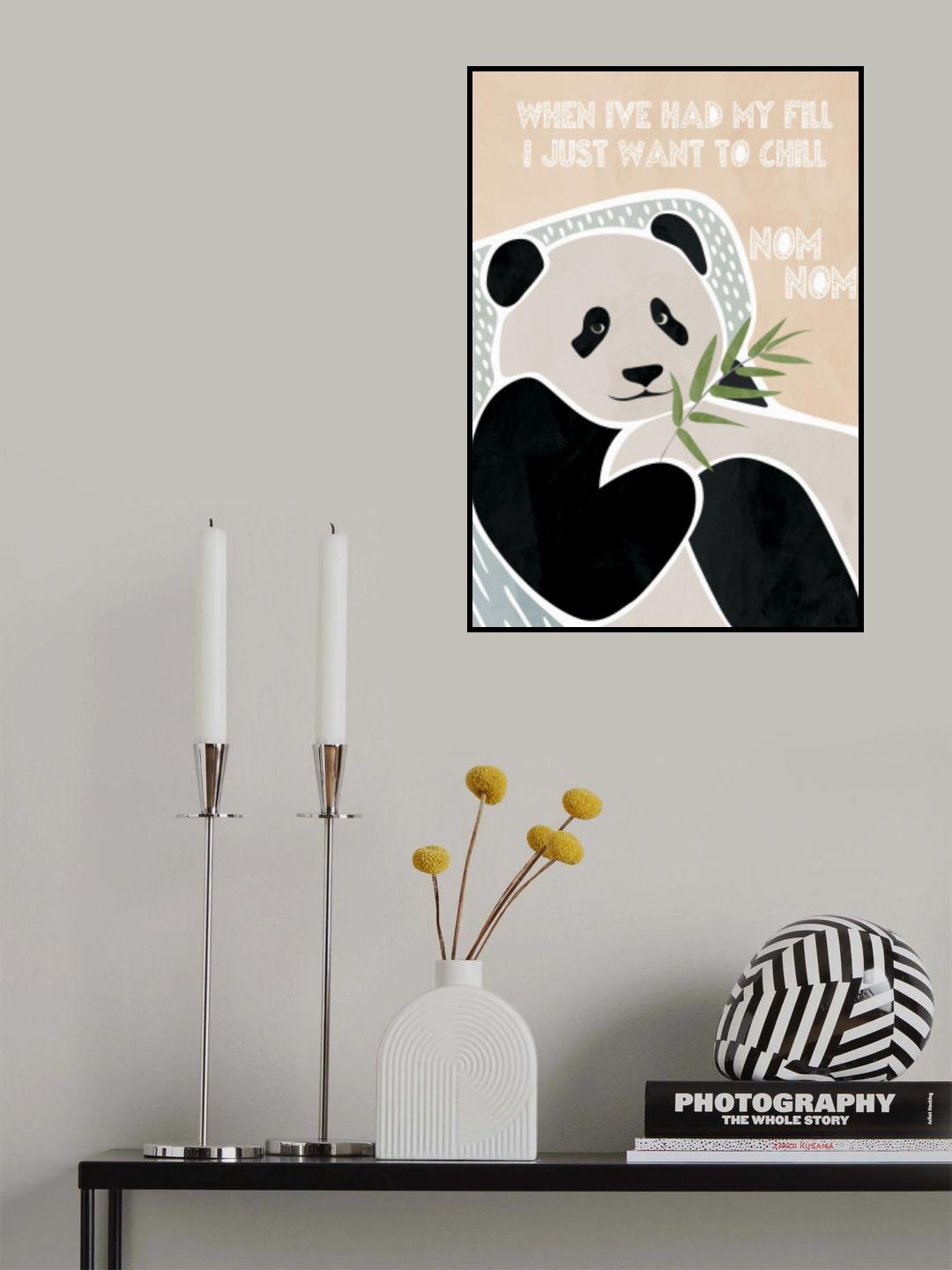 Children's panda typography Poster och Canvastavla