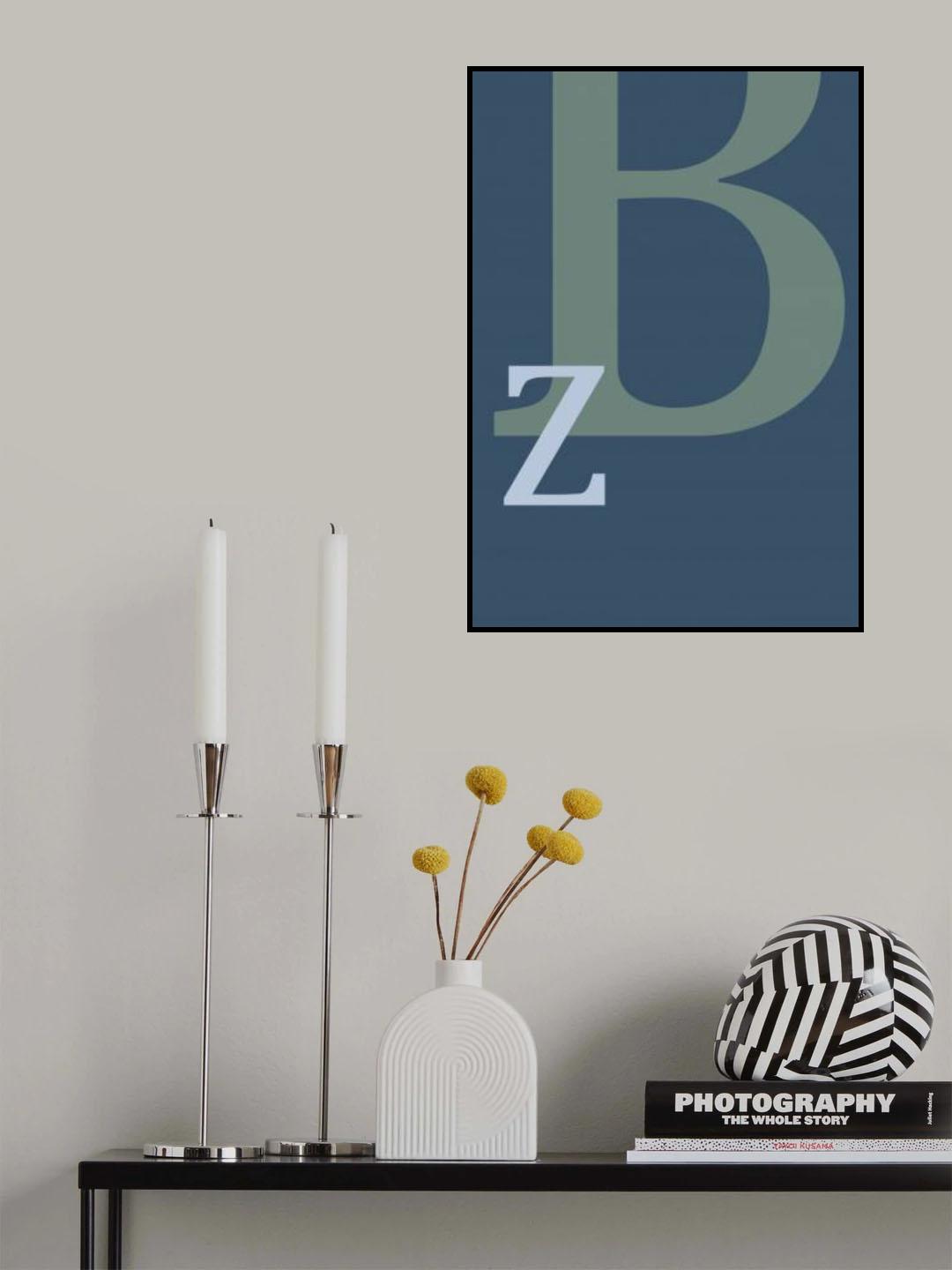 Letter B Poster och Canvastavla