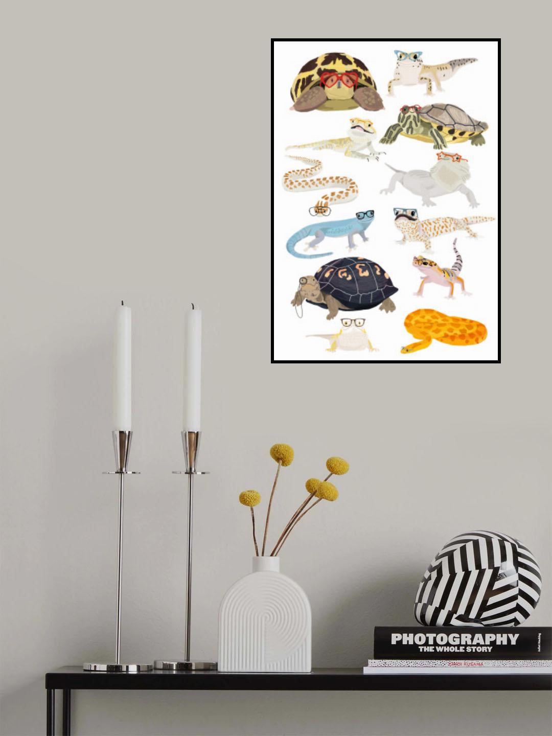 A1 Reptiles In Glasses Poster och Canvastavla