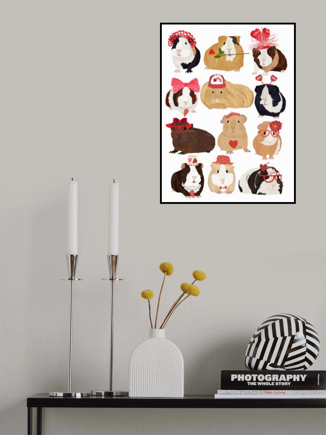 Love Guinea Pigs Poster och Canvastavla