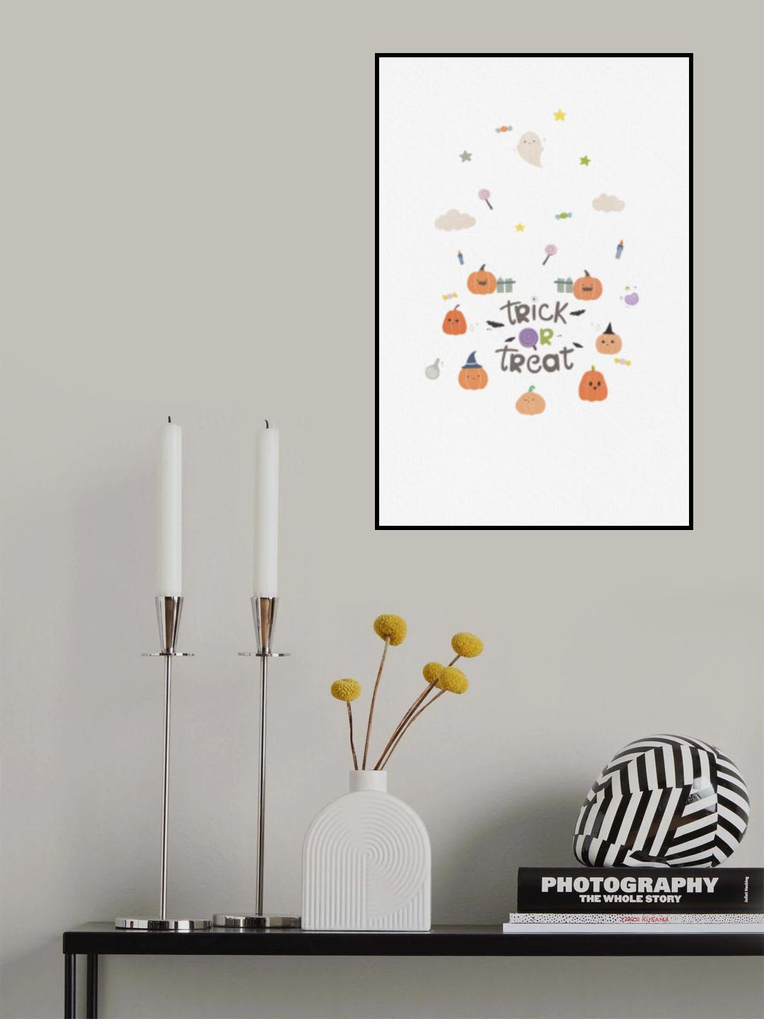 Little Pumpkin In the Halloween Poster och Canvastavla