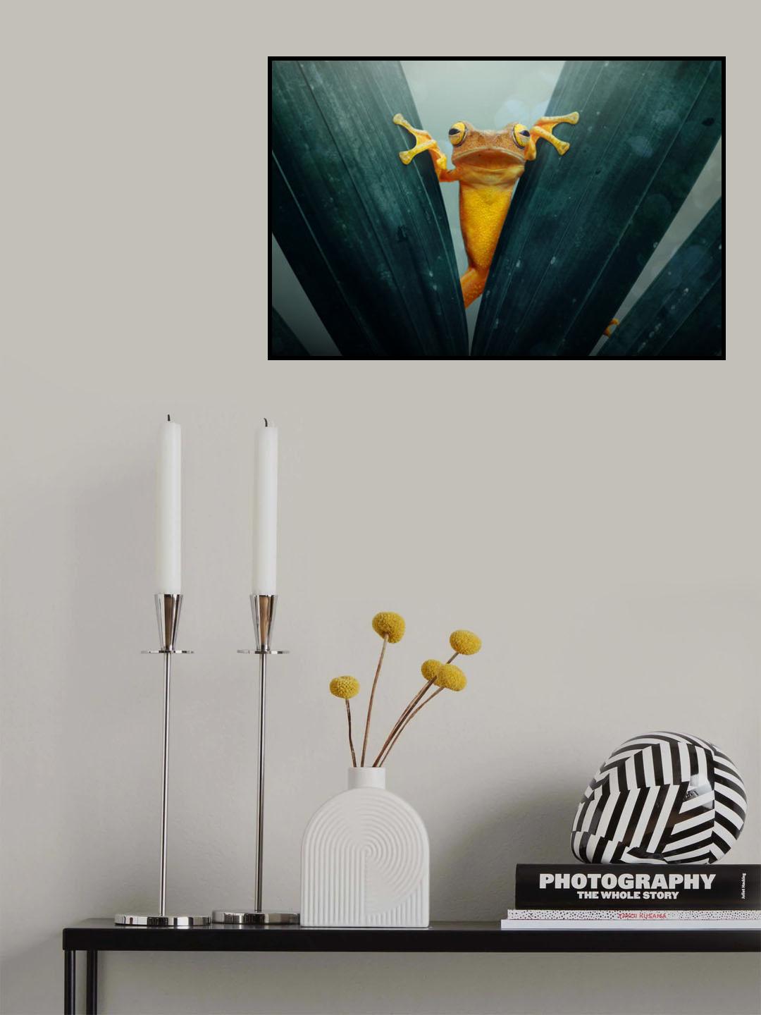 Gold Frog Poster och Canvastavla