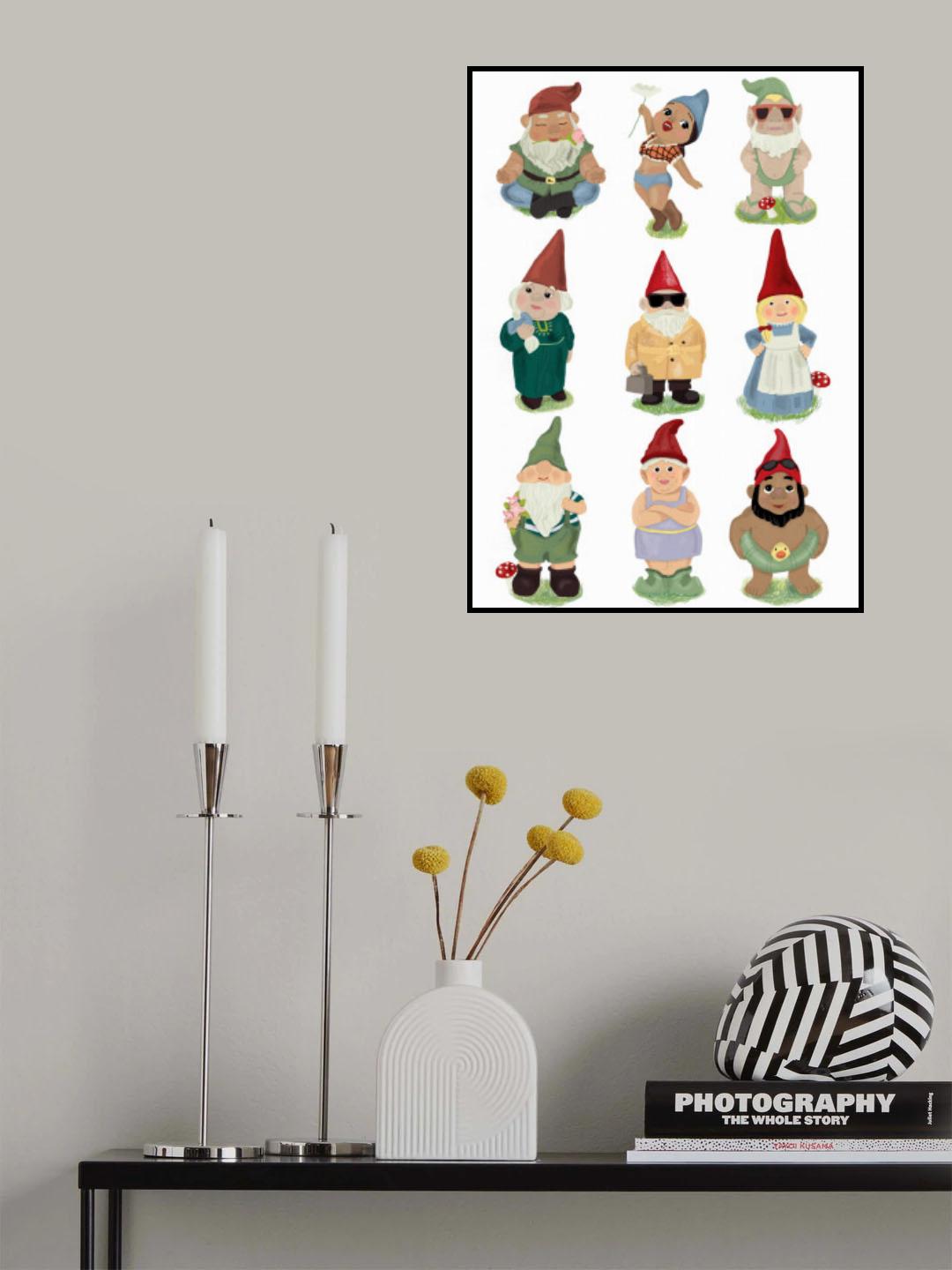 Garden Gnomes Poster och Canvastavla