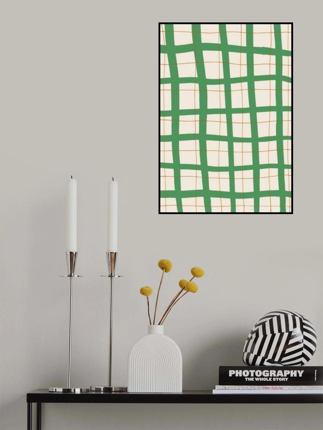 Green Grid Poster och Canvastavla