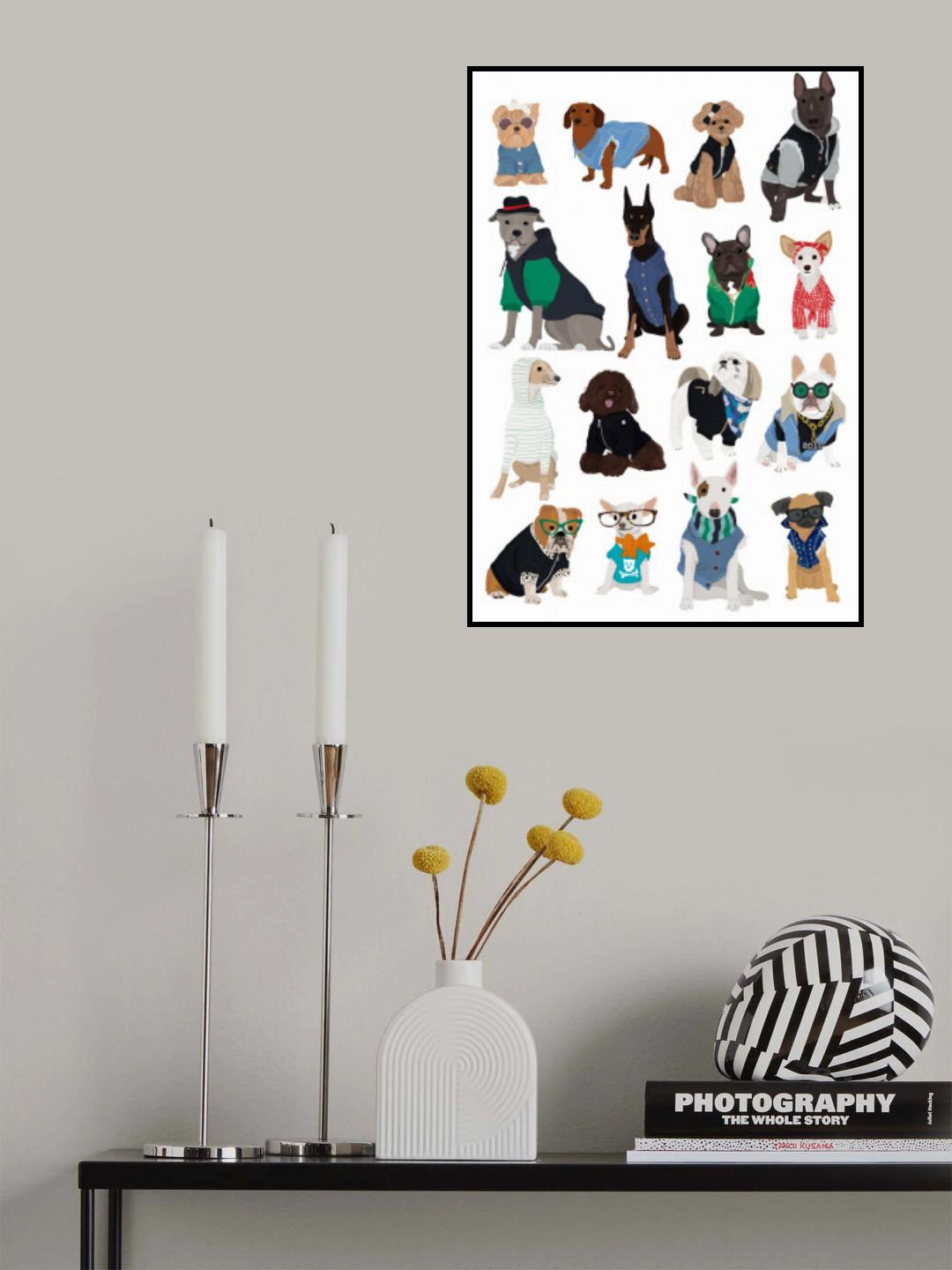 Cool Dog Print Poster och Canvastavla
