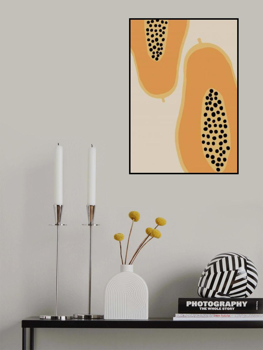 Papaya Fruit Poster och Canvastavla