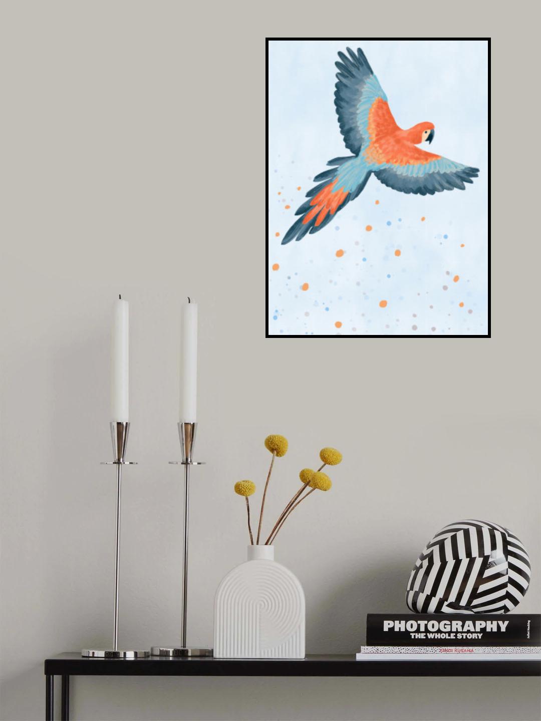 Fly With Me (blue) Poster och Canvastavla