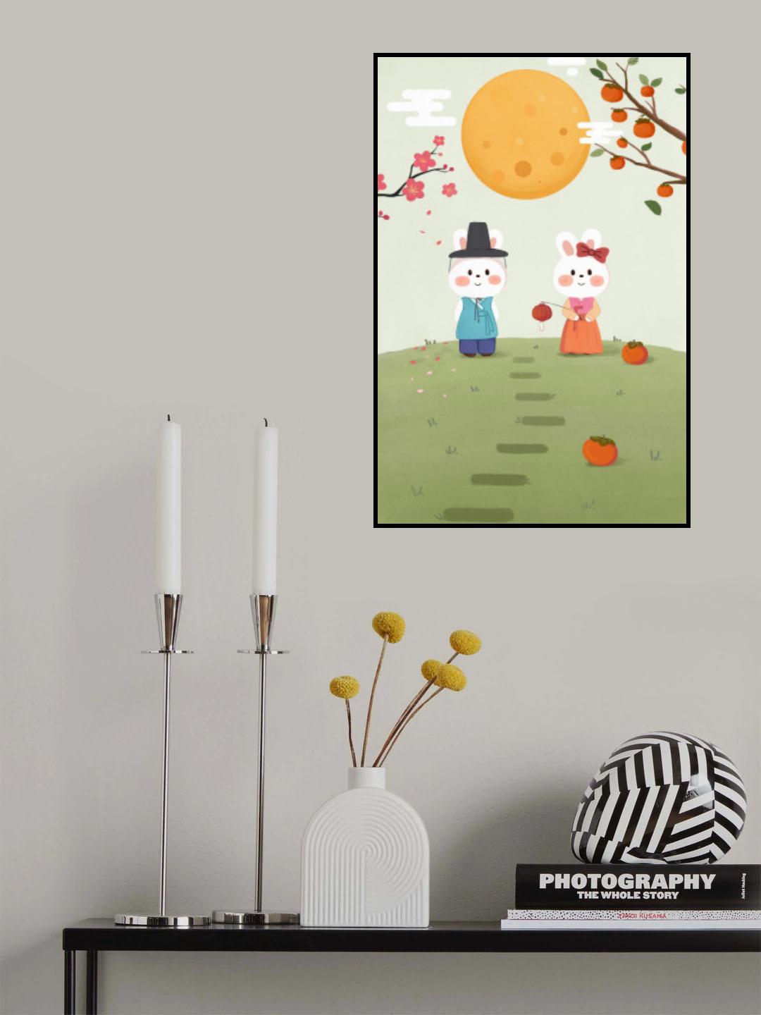Happy Mid Autumn Festival Tradition Poster och Canvastavla