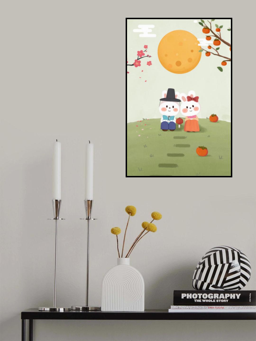 Happy Mid Autumn Festival Tradition Poster och Canvastavla