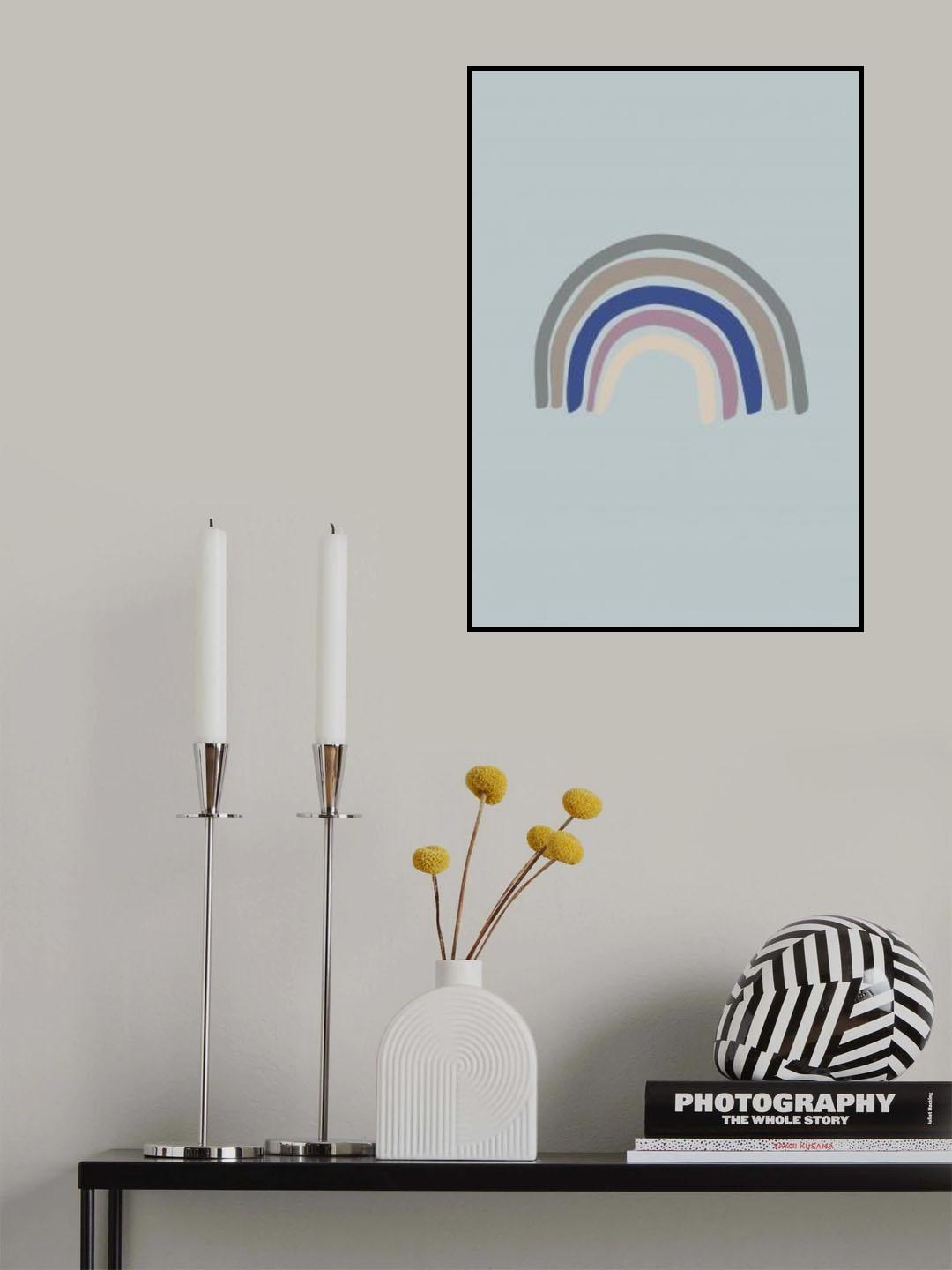 Rainbow Blue Poster och Canvastavla