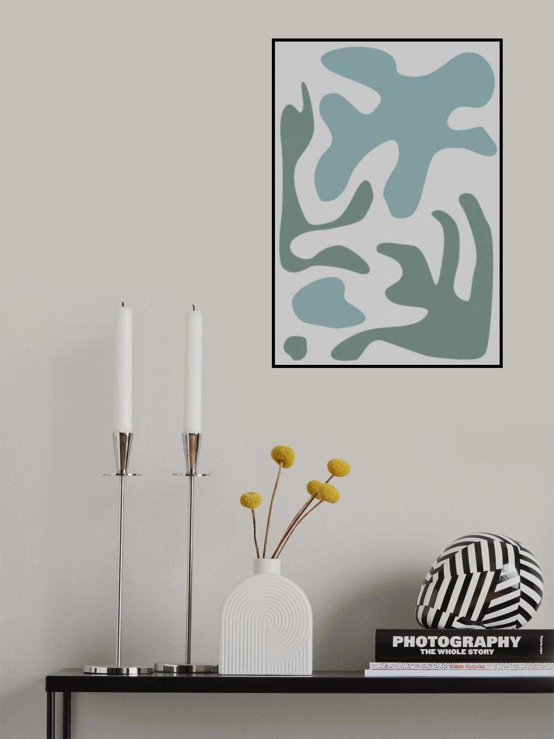 Seaweed Teal No 2 Poster och Canvastavla