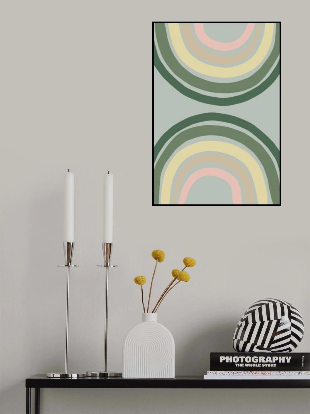 Double Rainbow Green Poster och Canvastavla