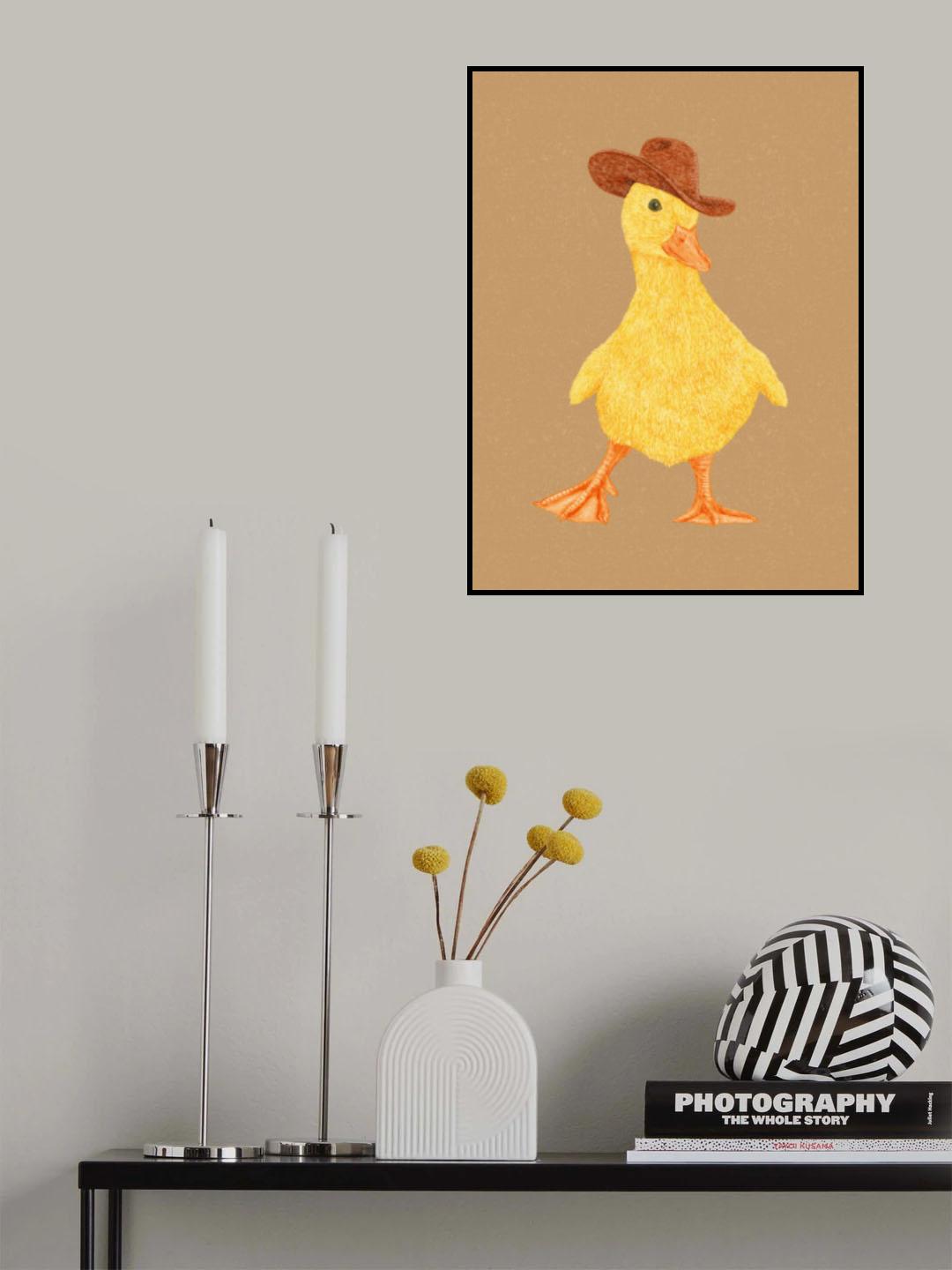 Daphne the Cowgirl Duckling Poster och Canvastavla
