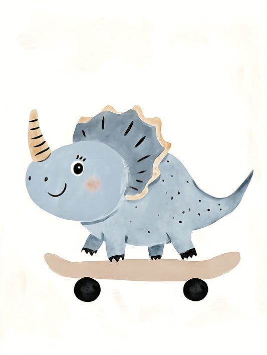 Dinosaurie på skateboard 2