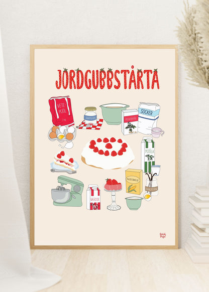 Recept jordgubbstårta poster