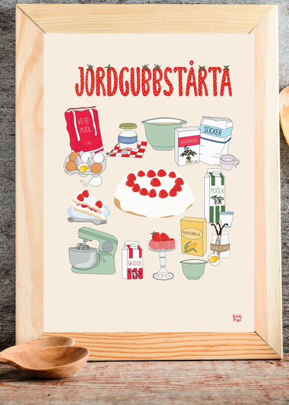 Recept jordgubbstårta poster