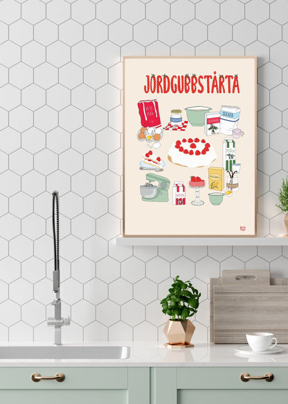 Recept jordgubbstårta poster