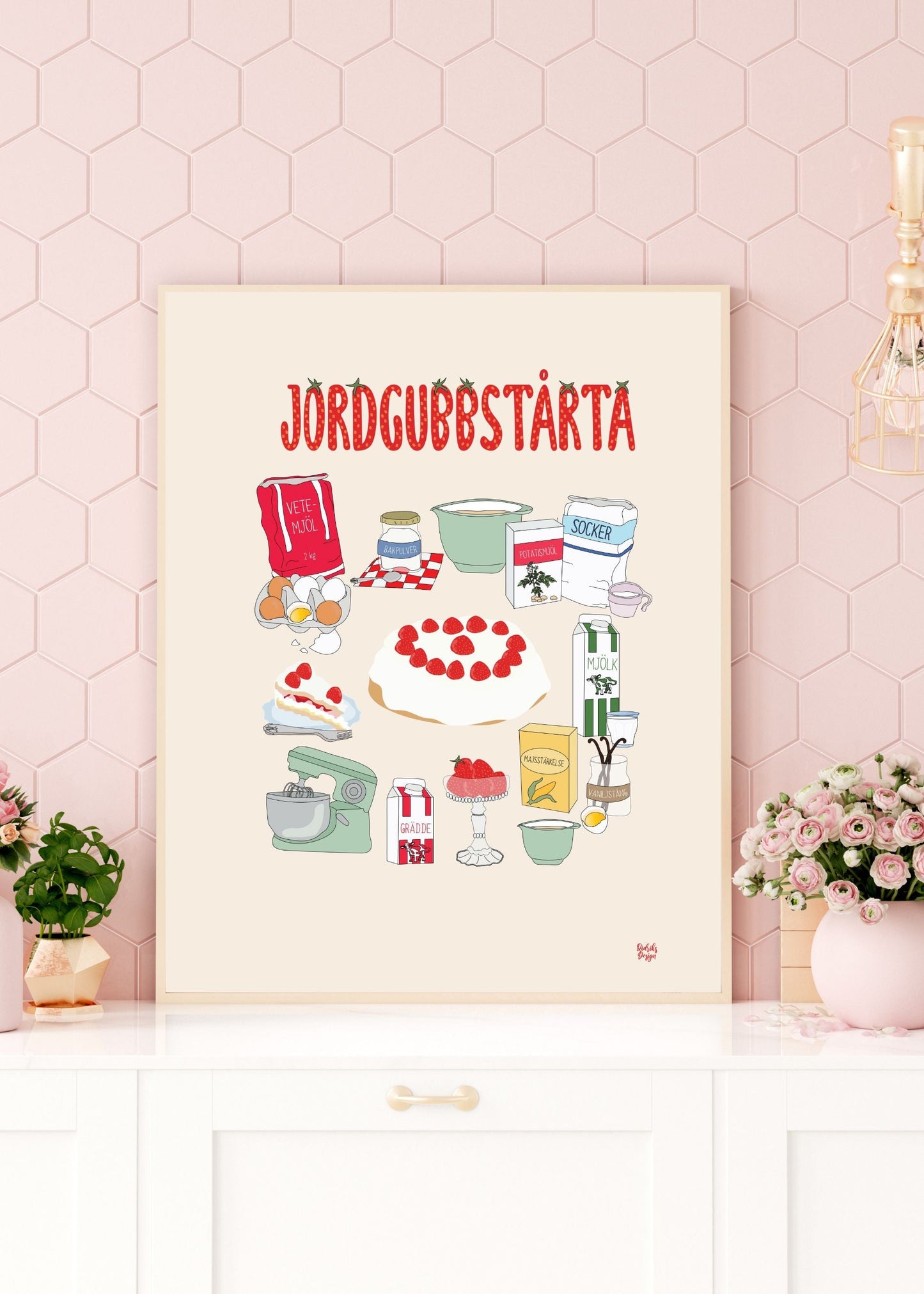 Recept jordgubbstårta poster