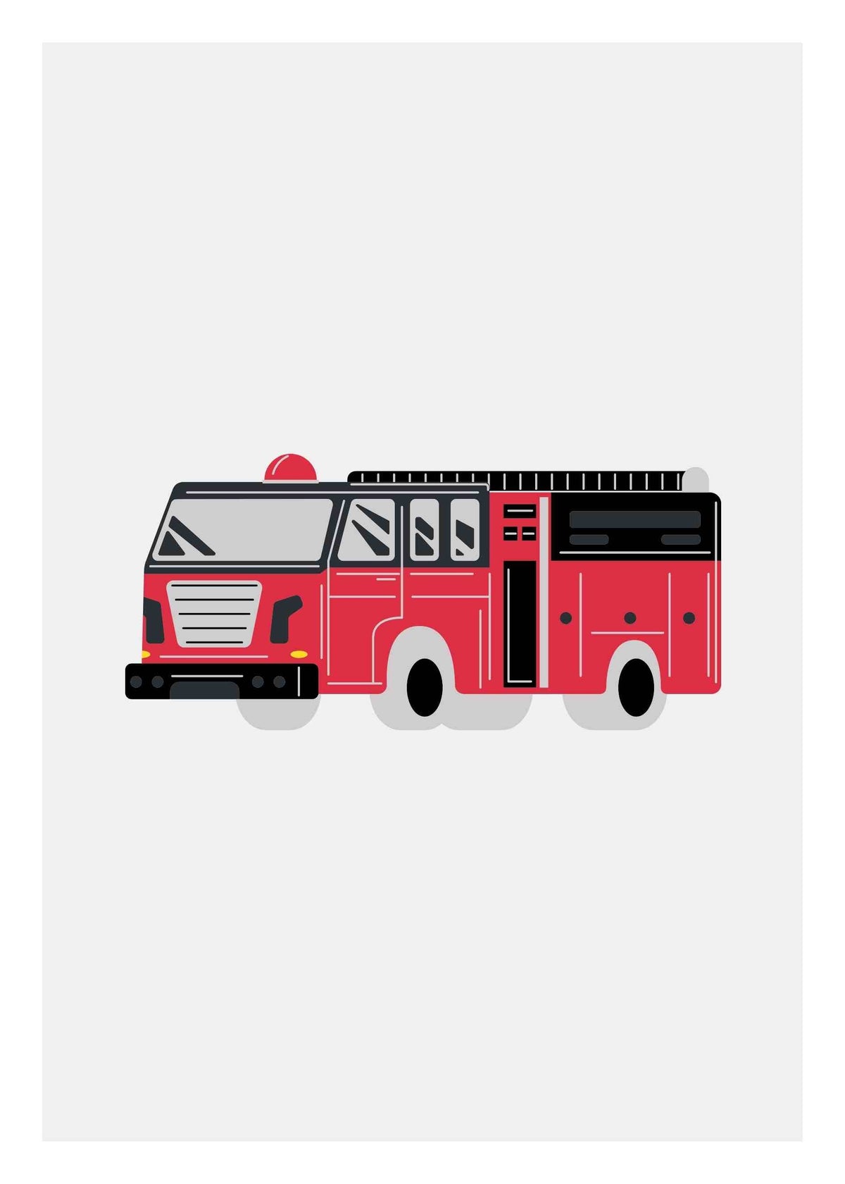 Brandbil Ritad Brandbil Poster 3 – Barnposters