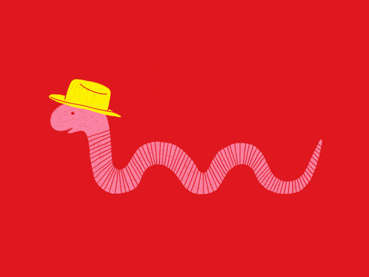 Wiggly Western Worm Poster och Canvastavla