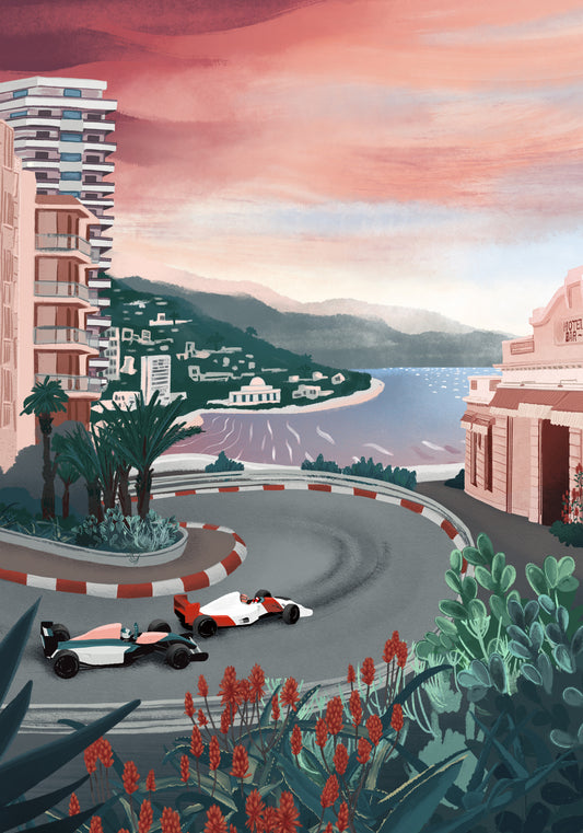 Monaco Circuit Poster och Canvastavla