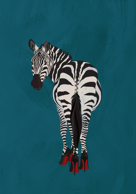 Zebra heels Poster och Canvastavla