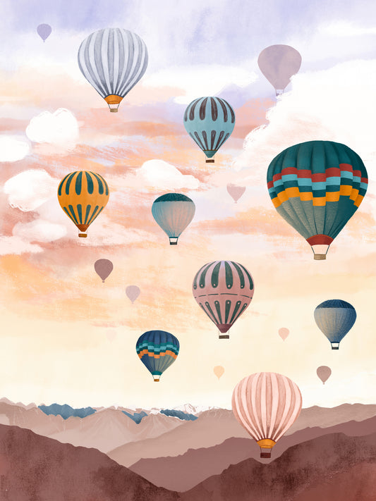 Airballoon Sky Poster och Canvastavla