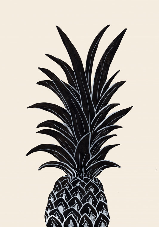 Black Pineapple Poster och Canvastavla