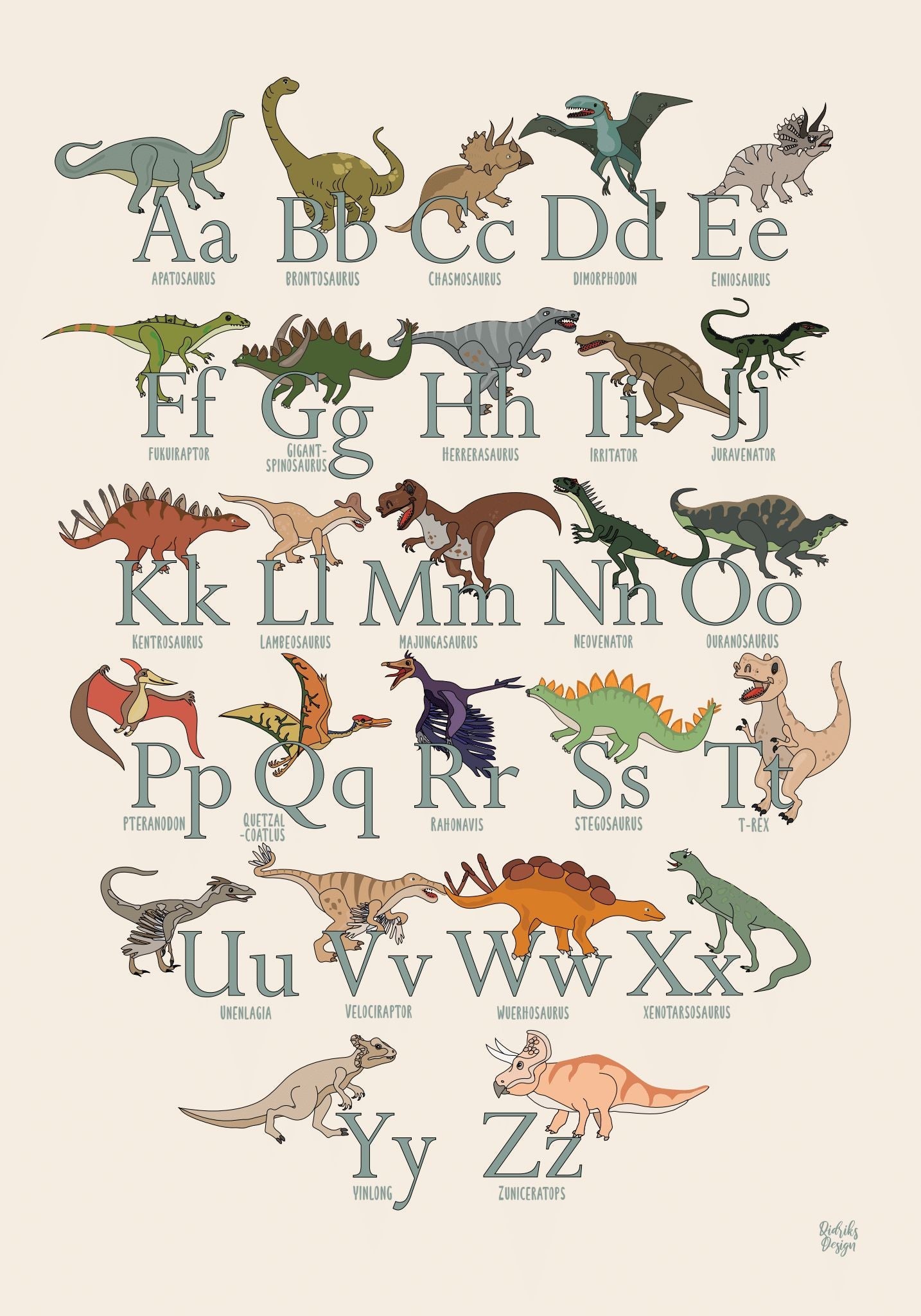 Dino ABC poster